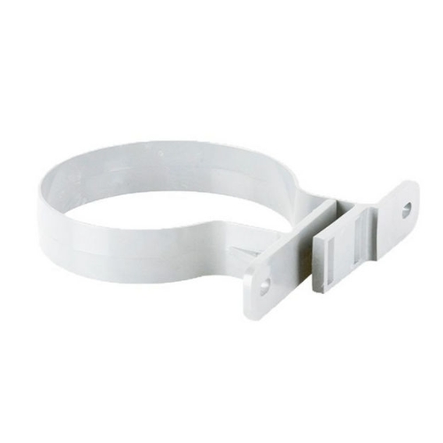 110mm Double Pipe Fixing Bracket - White (BS407)
