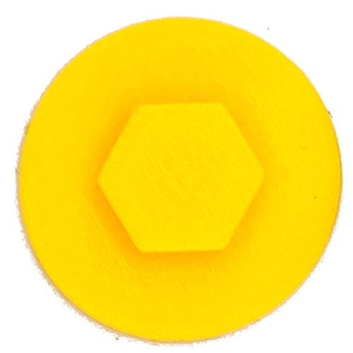 Aztec Yellow 19mm Colour Coded Caps (100/Bag)