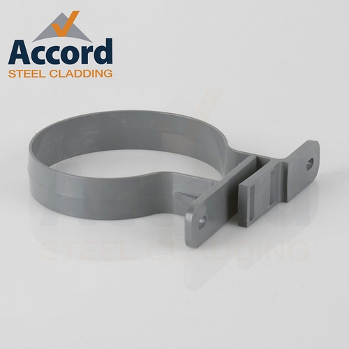 110mm Double Pipe Fixing Bracket - Grey (BS407)