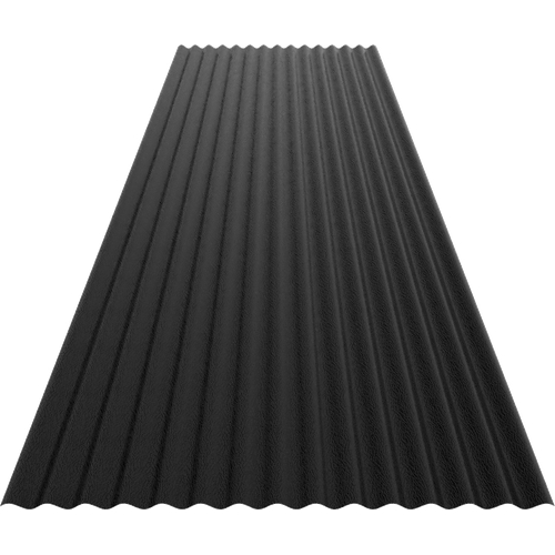 14/3 Corrugated 0.7mm Plastisol Black