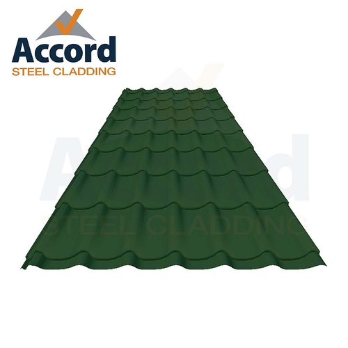 Accord Wavetile 0.5mm Plastisol 1100mm Cover Juniper Green