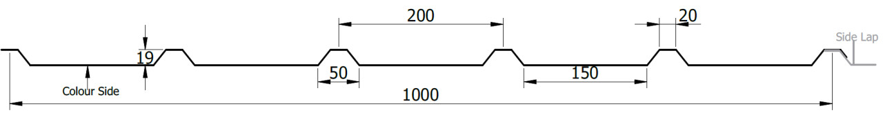 View 19/1000 Profile Internal White Liner